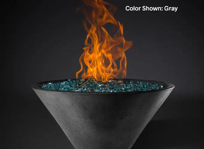 Slick Rock Concrete - RidgeLine Series Conical Fire Bowl - Match Lit Slick Rock Concrete