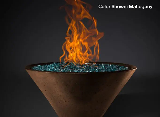 Slick Rock Concrete - RidgeLine Series Conical Fire Bowl - Match Lit Slick Rock Concrete