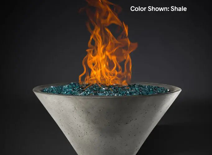 Slick Rock Concrete - RidgeLine Series Conical Fire Bowl - Match Lit Slick Rock Concrete