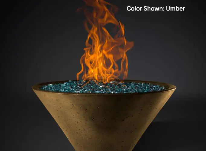 Slick Rock Concrete - RidgeLine Series Conical Fire Bowl - Match Lit Slick Rock Concrete