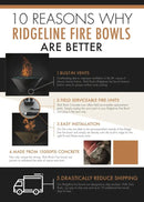 Slick Rock Concrete - RidgeLine Series Conical Fire Bowl - Match Lit Slick Rock Concrete