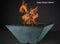 Slick Rock Concrete - RidgeLine Series Square Fire Bowl - Match Lit Slick Rock Concrete