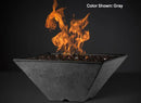 Slick Rock Concrete - RidgeLine Series Square Fire Bowl - Match Lit Slick Rock Concrete