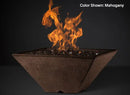 Slick Rock Concrete - RidgeLine Series Square Fire Bowl - Match Lit Slick Rock Concrete