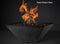 Slick Rock Concrete - RidgeLine Series Square Fire Bowl - Match Lit Slick Rock Concrete