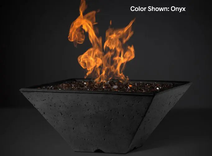 Slick Rock Concrete - RidgeLine Series Square Fire Bowl - Match Lit Slick Rock Concrete