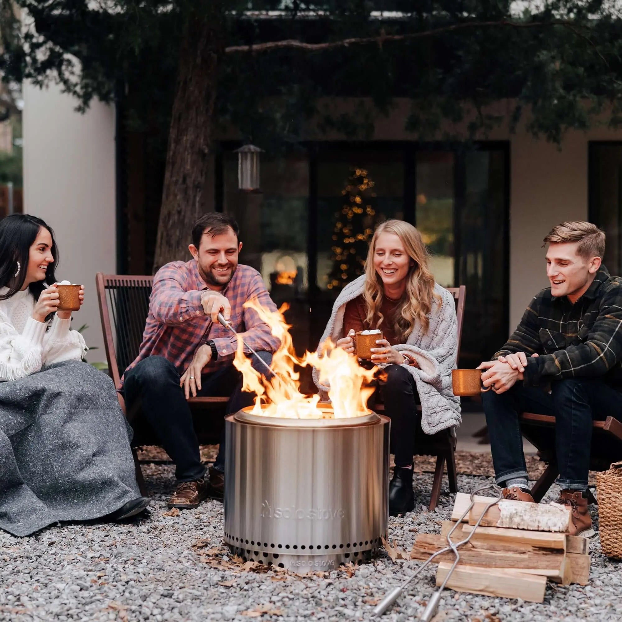 Solo Stove Bonfire Fire Pit + Stand + Shelter Bundle Solo Stove