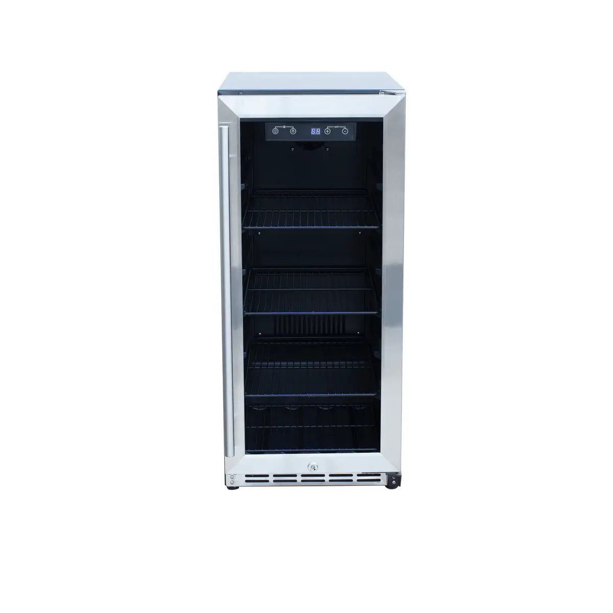 Summerset 15" Outdoor Refrigerator with Glass Door Stainless Steel - Agent BBQ