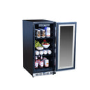 Summerset 15" Outdoor Refrigerator with Glass Door Stainless Steel - Agent BBQ