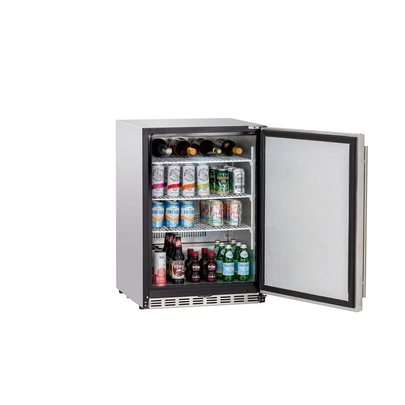 Summerset 24" 5.3c Deluxe Rated Refrigerator 304 Stainless Steel - Agent BBQ