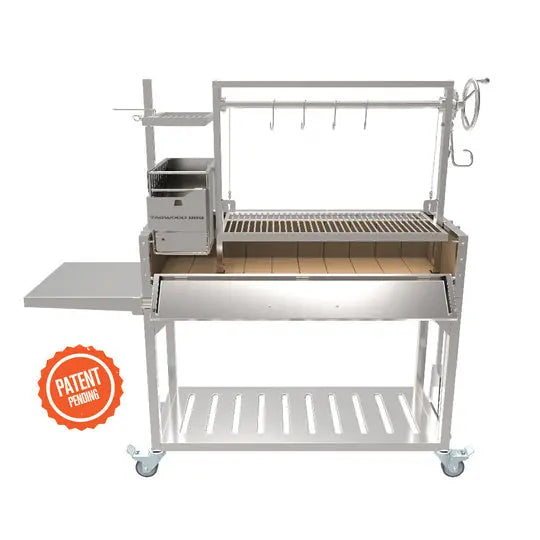 Tagwood BBQ Fully Assembled Argentine Santa Maria Wood Fire & Charcoal Grill - All Stainless Steel - BBQ03SSF Tagwood BBQ
