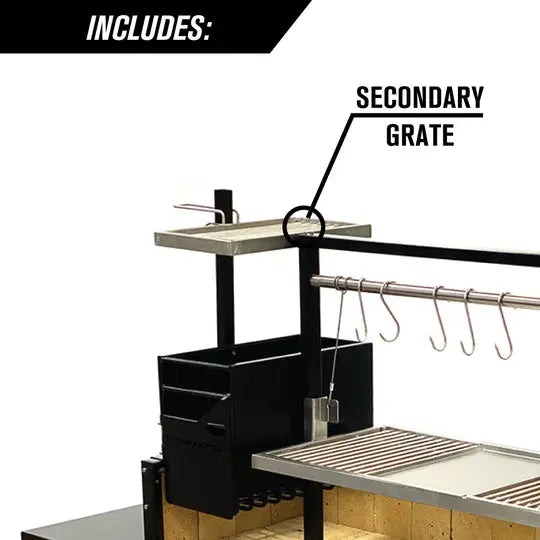 Tagwood BBQ Fully Assembled Argentine Santa Maria Wood Fire & Charcoal Grill - BBQ03SIF Tagwood BBQ