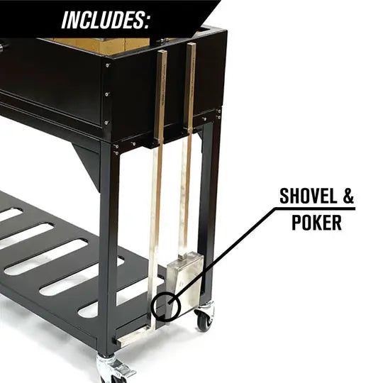Tagwood BBQ Fully Assembled Argentine Santa Maria Wood Fire & Charcoal Grill - BBQ03SIF Tagwood BBQ