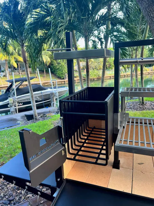 Tagwood BBQ Fully Assembled Argentine Santa Maria Wood Fire & Charcoal Grill - BBQ03SIF Tagwood BBQ