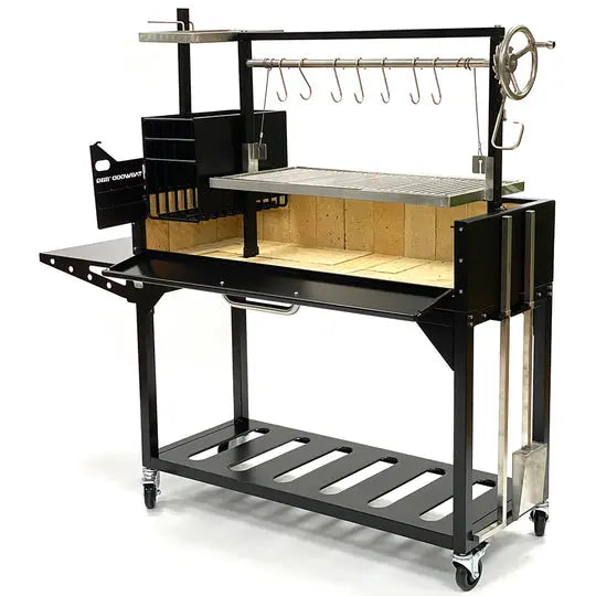 Tagwood BBQ Fully Assembled Argentine Santa Maria Wood Fire & Charcoal Grill - BBQ03SIF Tagwood BBQ