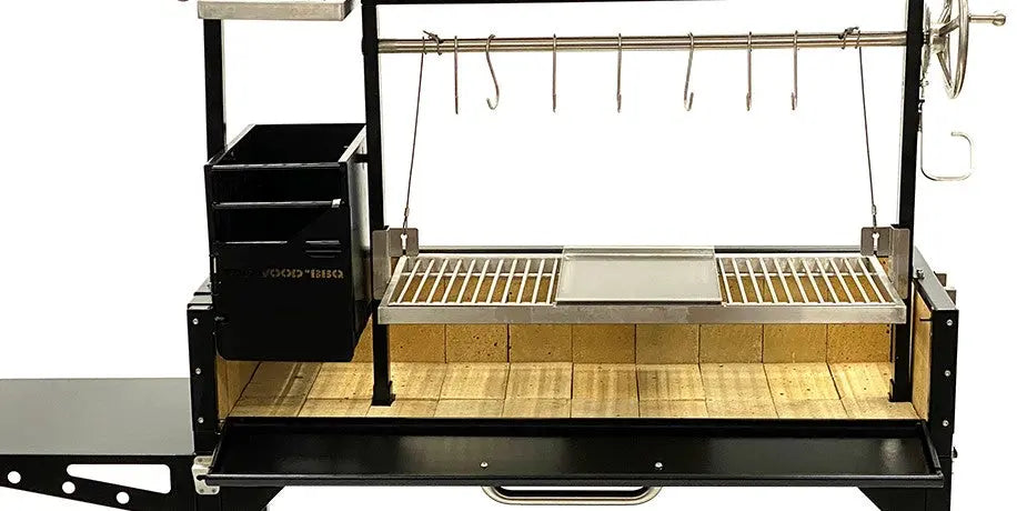 Tagwood BBQ Fully Assembled Argentine Santa Maria Wood Fire & Charcoal Grill - BBQ03SIF Tagwood BBQ
