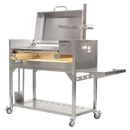 Tagwood BBQ Fully Assembled Argentine Santa Maria Wood Fire & Charcoal Grill with Top Lid - BBQ01SSF Tagwood BBQ