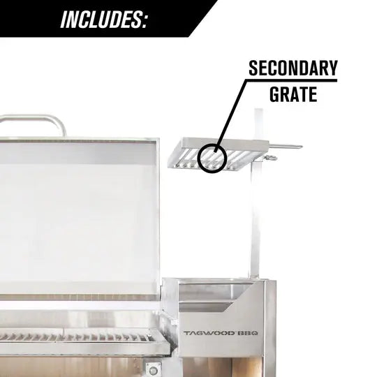 Tagwood BBQ Fully Assembled Argentine Santa Maria Wood Fire & Charcoal Grill with Top Lid - BBQ01SSF Tagwood BBQ