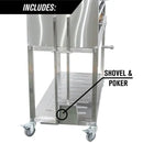 Tagwood BBQ Fully Assembled Argentine Santa Maria Wood Fire & Charcoal Grill with Top Lid - BBQ01SSF Tagwood BBQ