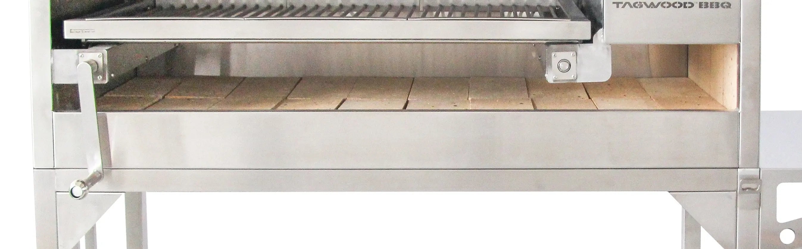 Tagwood BBQ Fully Assembled Argentine Santa Maria Wood Fire & Charcoal Grill with Top Lid - BBQ01SSF Tagwood BBQ