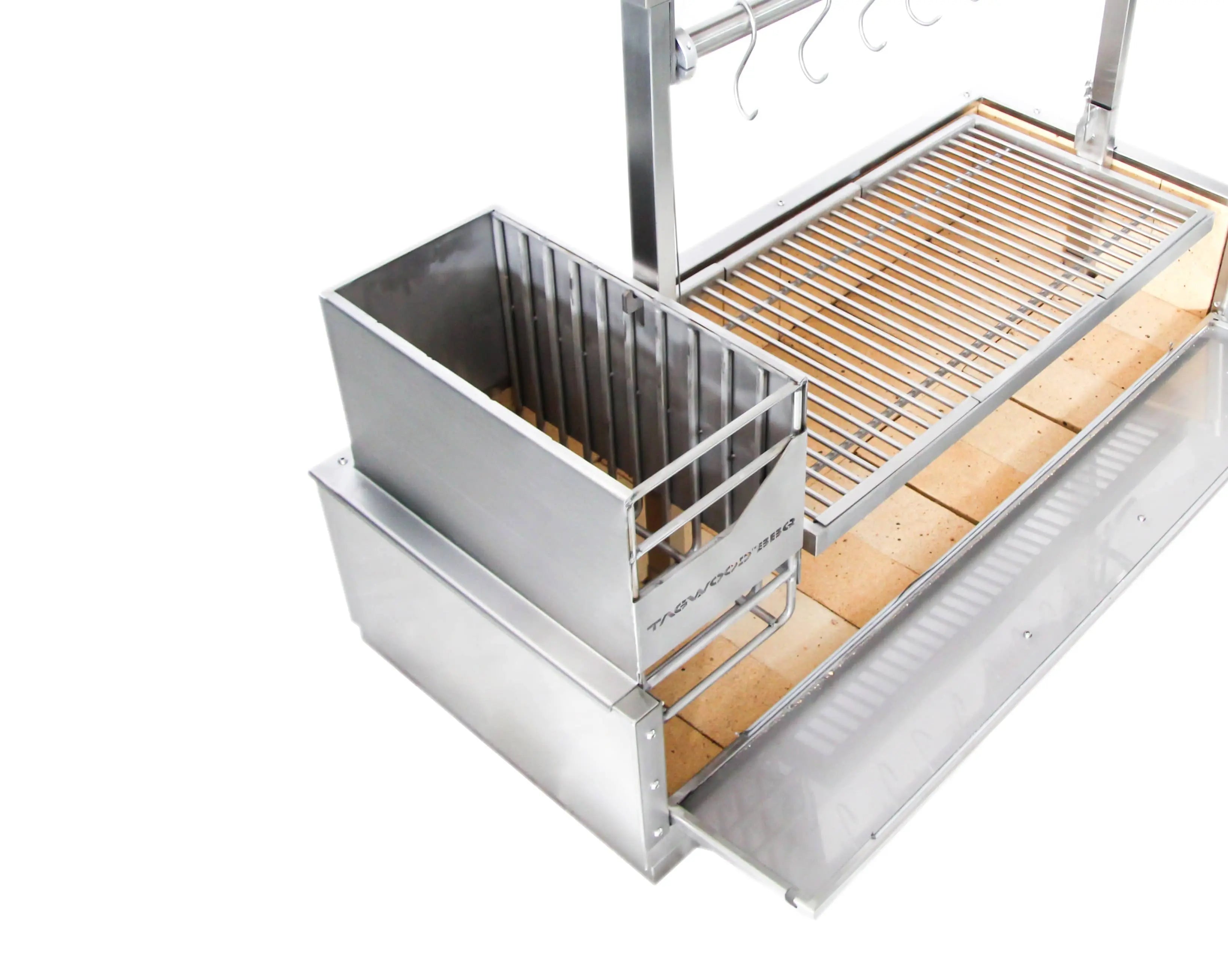Tagwood BBQ Fully Assembled Built-In Santa Maria Argentine Wood Fire & Charcoal Gaucho Grill - BBQ05SSF Tagwood BBQ