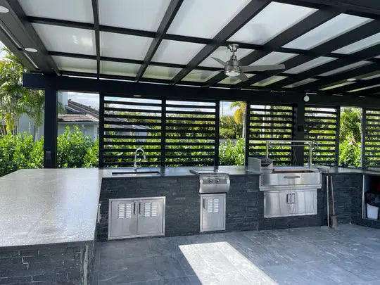 Tagwood BBQ Fully Assembled Built-In Santa Maria Argentine Wood Fire & Charcoal Gaucho Grill - BBQ05SSF Tagwood BBQ