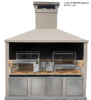 Tagwood BBQ Insert Style Argentine Santa Maria Wood Fire & Charcoal Grill - BBQ09SS Tagwood BBQ