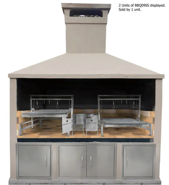 Tagwood BBQ Insert Style Argentine Santa Maria Wood Fire & Charcoal Grill - BBQ09SS Tagwood BBQ