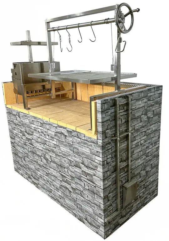 Tagwood BBQ Insert Style Argentine Santa Maria Wood Fire & Charcoal Grill - BBQ09SS Tagwood BBQ