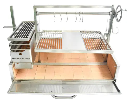 Tagwood BBQ XL Built-In Argentine Santa Maria Wood Fire & Charcoal Grill - BBQ25SS Tagwood BBQ