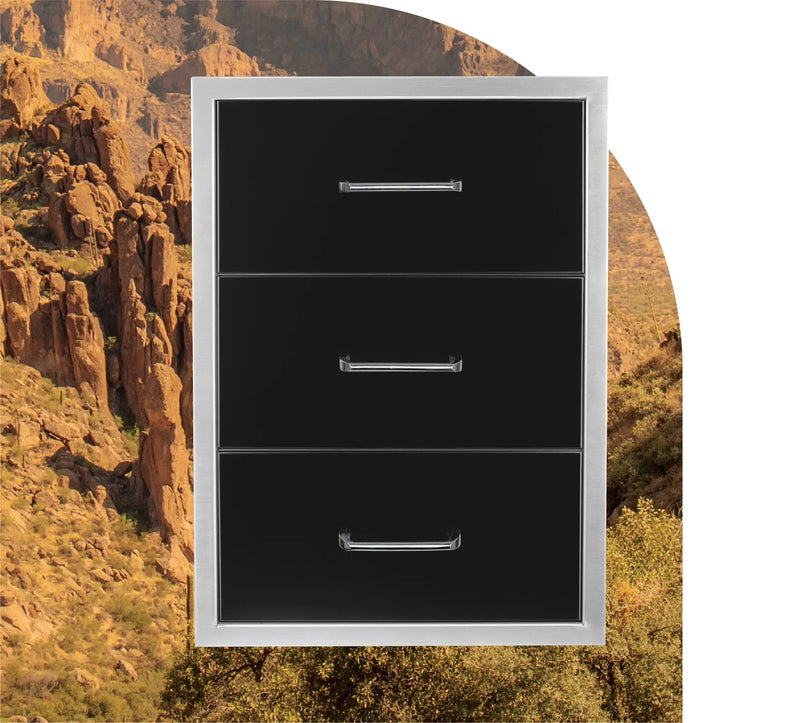 Wildfire 19 X 26 Triple Access Drawer - WF-TDW1926-BSS Wildfire Outdoor Living
