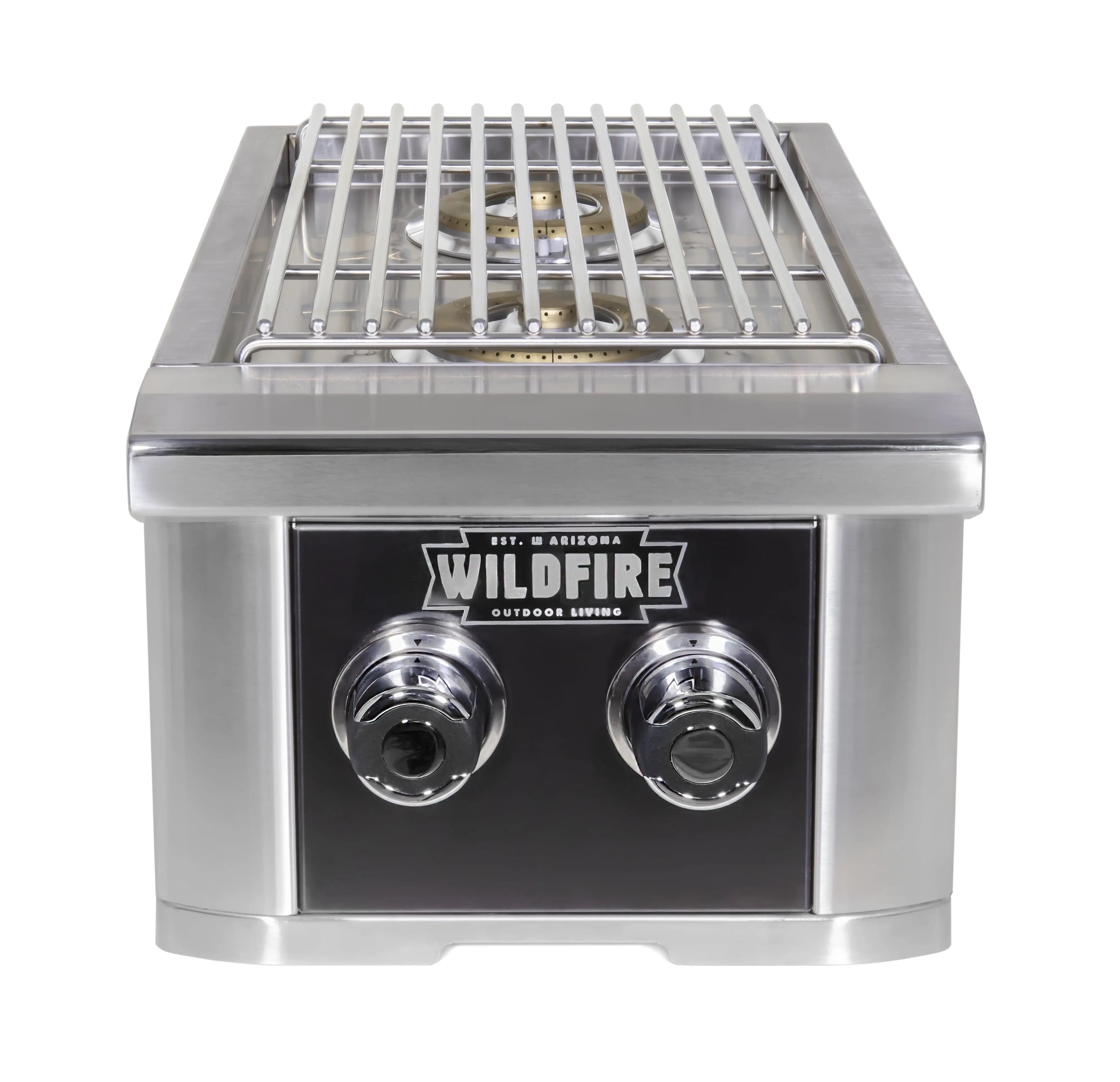 Wildfire Ranch Black 304 SS Gas Double Side Burner - WF-DBLSBRN-RH-LP/NG Wildfire Outdoor Living