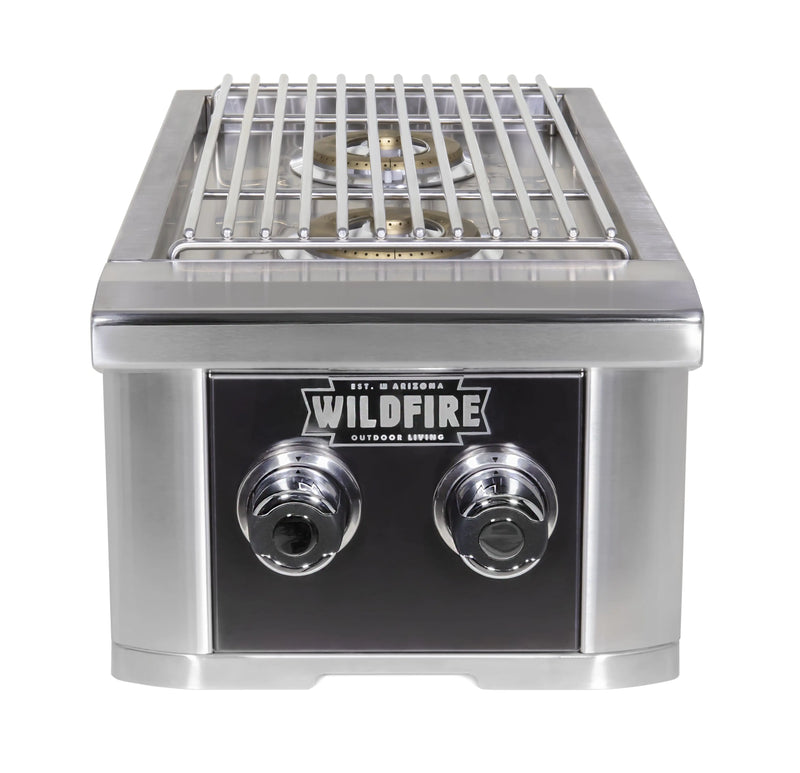 Wildfire Ranch Black 304 SS Gas Double Side Burner - WF-DBLSBRN-RH-LP/NG Wildfire Outdoor Living
