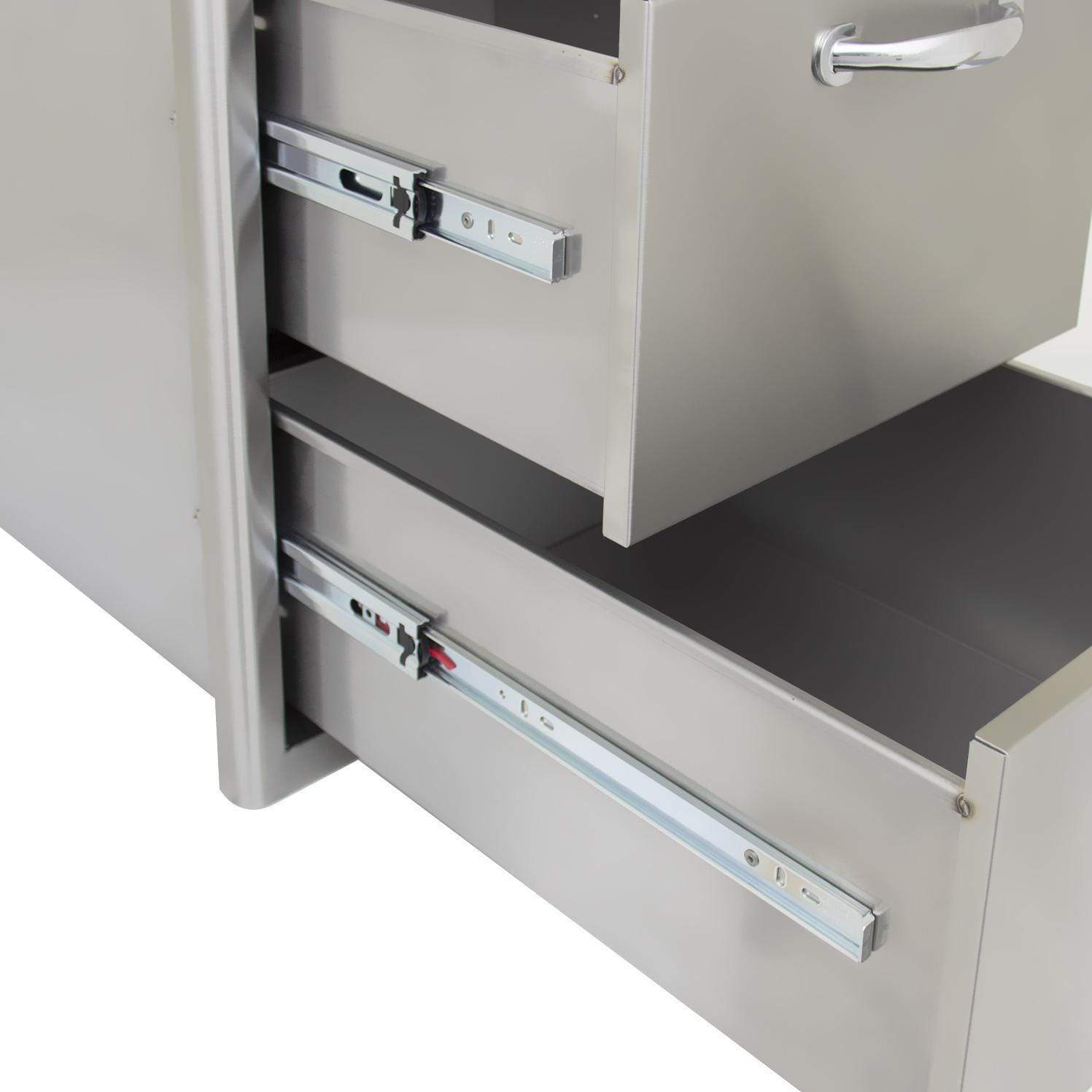 Blaze 16" Double Access Drawer in Stainless Steel finish (BLZ-DRW2-R) Blaze Grills