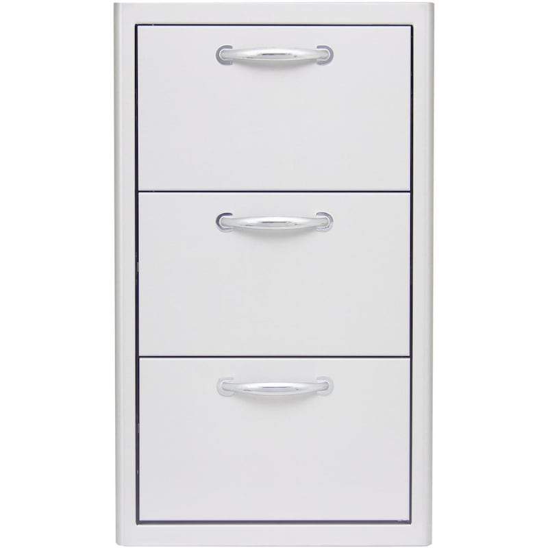 Blaze 16" Triple Access Drawer in Stainless Steel BLZ-DRW3-R-LT