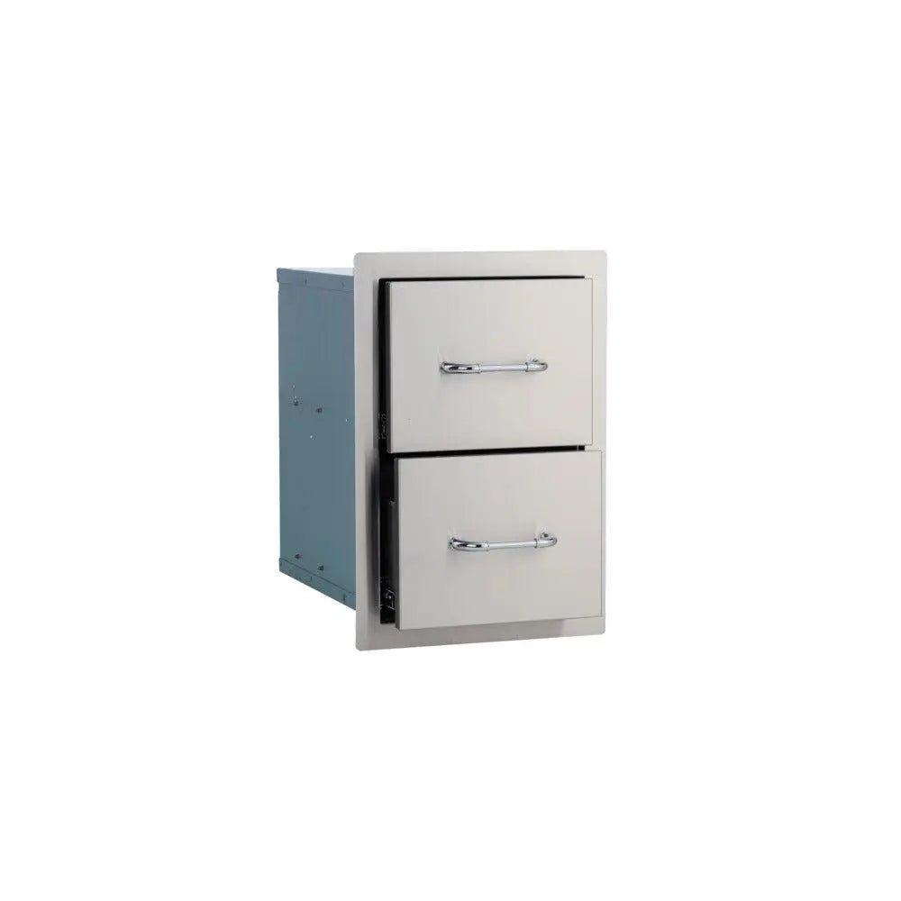 Bull 15 - Inch Stainless Steel Double Access Drawer With Reveal - by Bull Grills | Buy at Agent BBQ