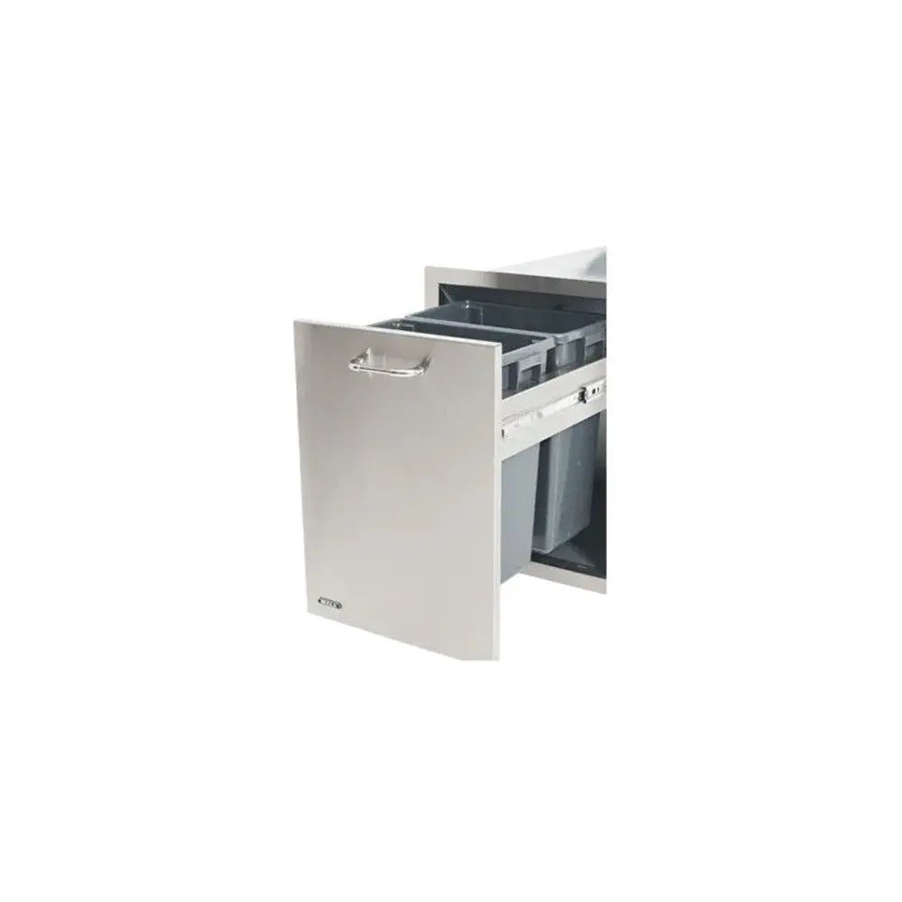 Bull 18 - Inch 8 Gallon Stainless Steel Double Access Pull - Out Trash/Recycle Drawer With Reveal - by Bull Grills | Buy at Agent BBQ