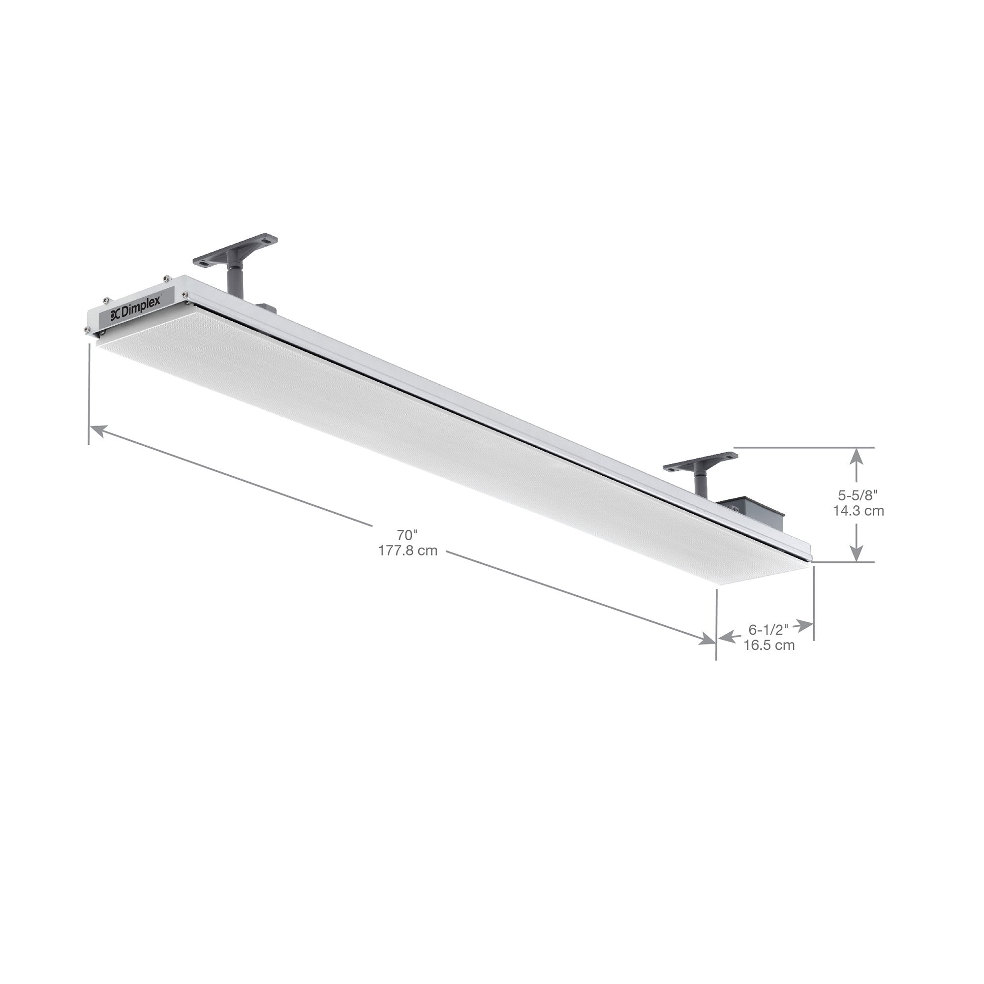 Dimplex - DLW Series 54" Outdoor/Indoor Electric Infrared Heater - White (2400W 240V) - DLW2400W24 - by Dimplex | Buy at Agent BBQ