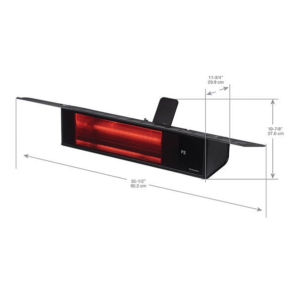 Dimplex - Plug - in Electric Infrared Patio Heater 120V/1500W - DIRP15A10GR - by Dimplex | Buy at Agent BBQ