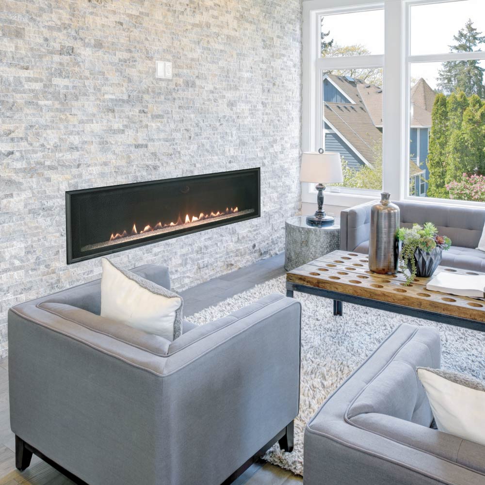 Empire 46 Inch Loft Direct Vent Contemporary Fireplace with Clear ...