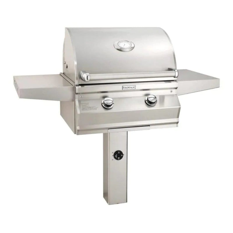 Fire Magic 24" 2-Burner Choice Multi-User  In-Ground Post Mount Gas Grill w/ Analog Thermometer (C430s) - Agent BBQ