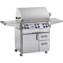Fire Magic - Aurora A660s 30-Inch Propane Gas Freestanding Grill w/ Flush Mounted Single Side Burner, Backburner, Rotisserie Kit and Analog Thermometer - A660S-8EAP-62 - Agent BBQ