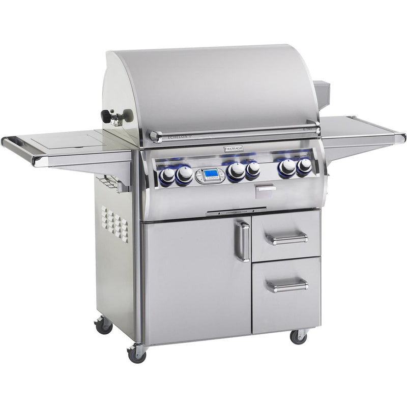Fire Magic - Aurora A660s 30-Inch Propane Gas Freestanding Grill w/ Flush Mounted Single Side Burner, Backburner, Rotisserie Kit and Analog Thermometer - A660S-8EAP-62 - Agent BBQ