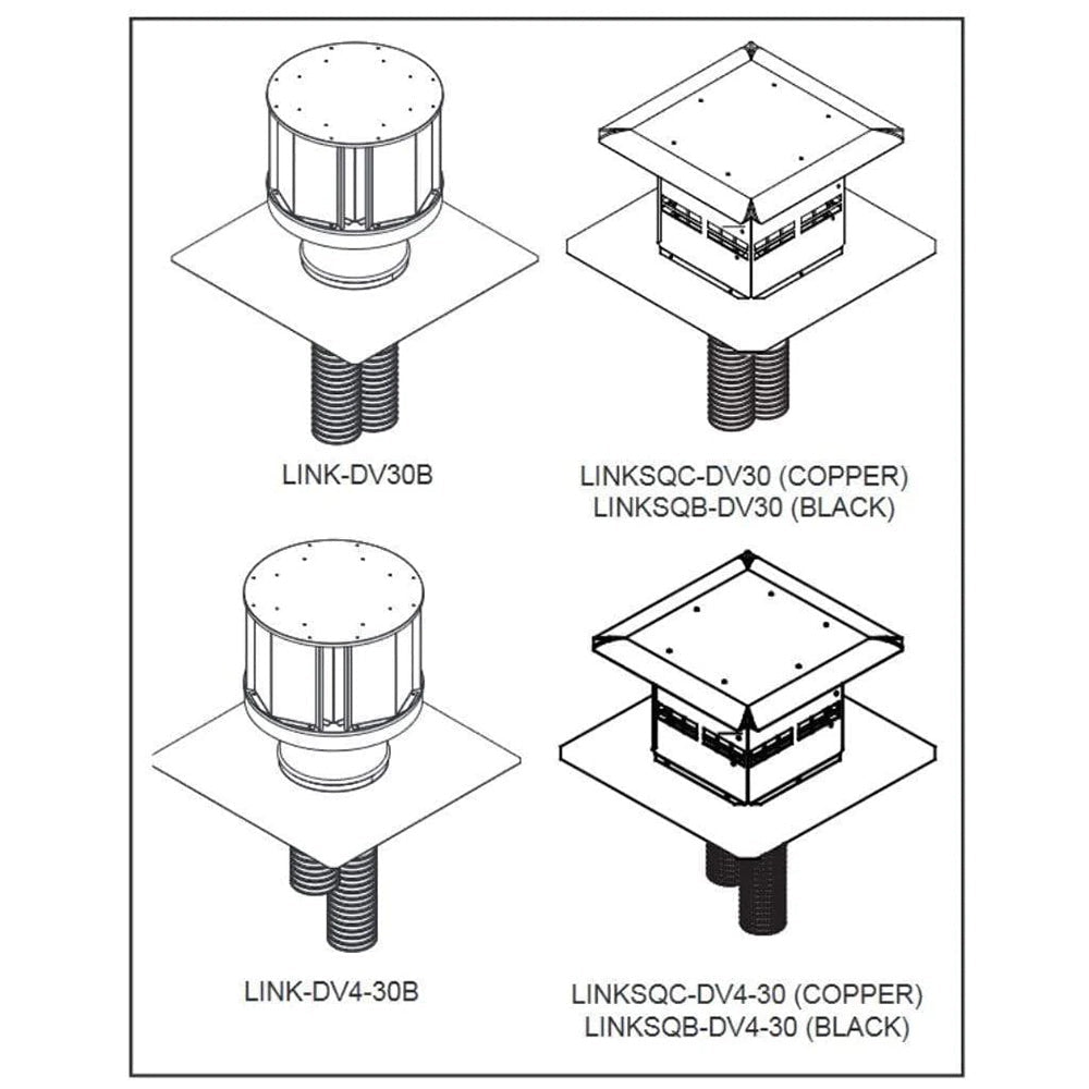 Majestic Direct Vent Insert Kit With Two 30 - Foot Liners and ...