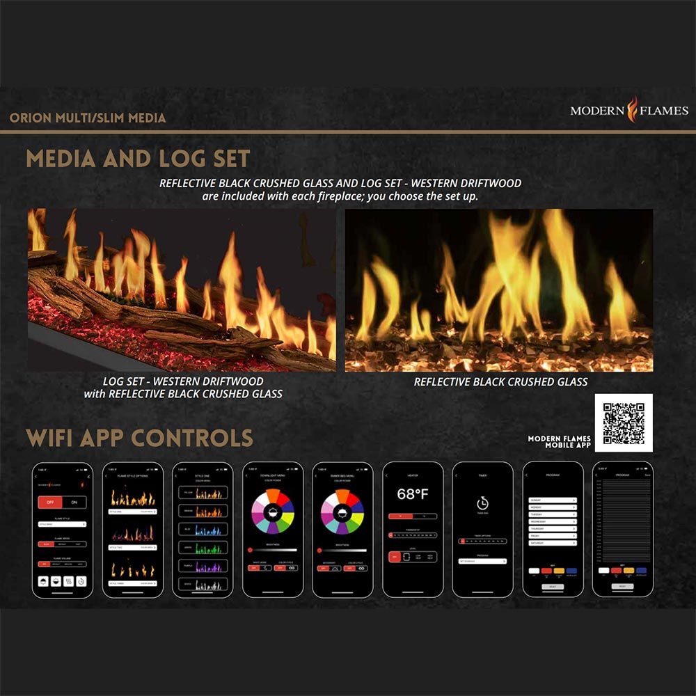 Modern Flames Orion Multi 52 - Inch Three - Sided Electric Fireplace ...