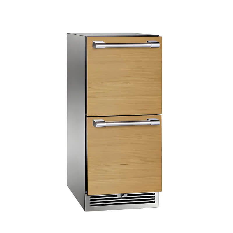 Perlick 15 - Inch Signature Series Stainless Steel Panel Ready Drawer Outdoor Refrigerator with Lock - HP15RO - 4 - 6DL - by Perlick | Buy at Agent BBQ