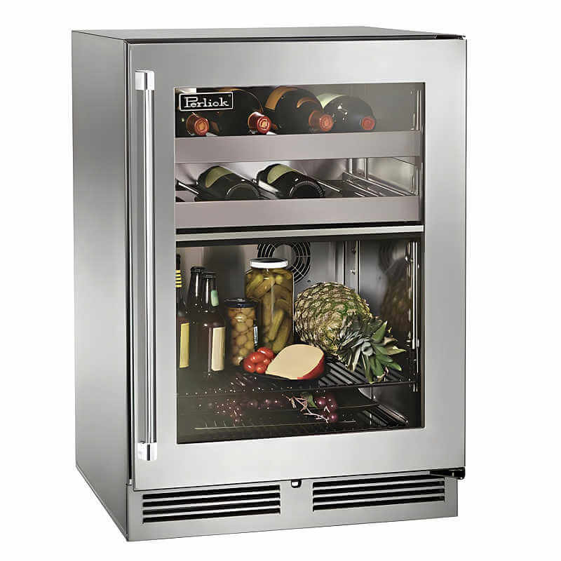 Perlick 24 - Inch Signature Series Glass Door Dual Zone Outdoor ...