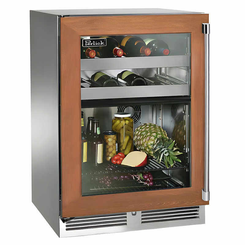 Perlick 24 - Inch Signature Series Panel Ready Glass Door Dual Zone Outdoor Refrigerator/Wine Reserve w/ Lock - HP24CO - 4 - 4 - by Perlick | Buy at Agent BBQ
