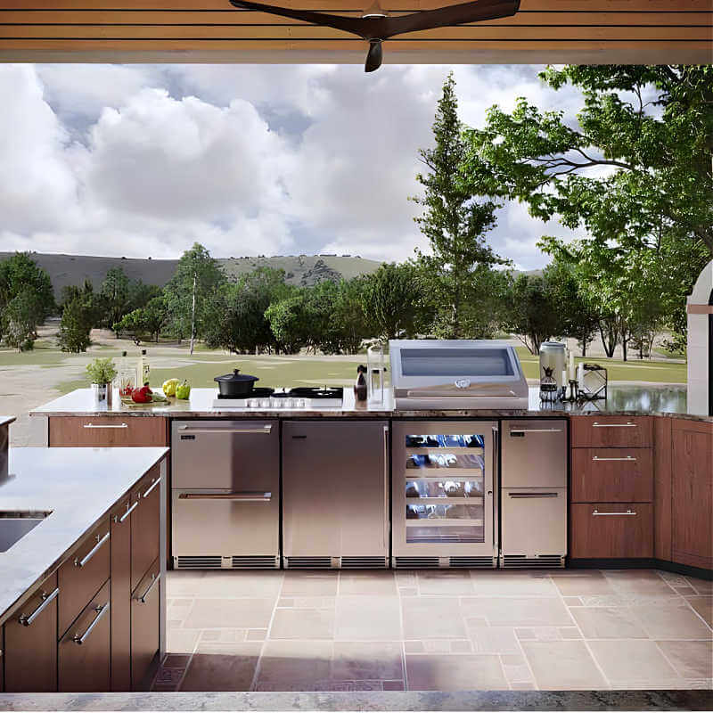 Perlick 24 - Inch Signature Series Stainless Steel Outdoor Refrigerator Drawers with Lock - HP24RO - 4 - 5DL - by Perlick | Buy at Agent BBQ
