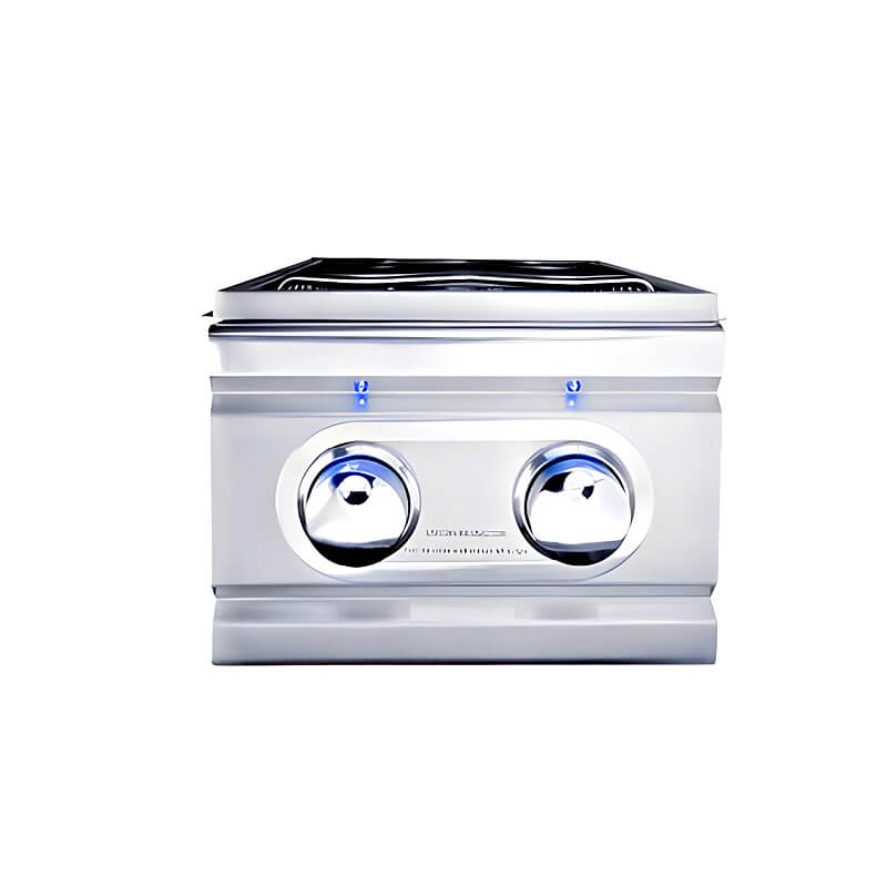 RCS Cutlass Pro Built In Stainless Steel Double Side Burner With LED Lights - RDB1EL - by Renaissance Cooking Systems | Buy at Agent BBQ